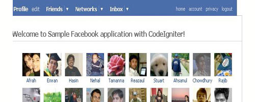 A sample Facebook application with CodeIgniter.