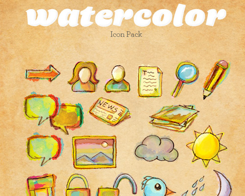 Watercolor Free Icon Pack
